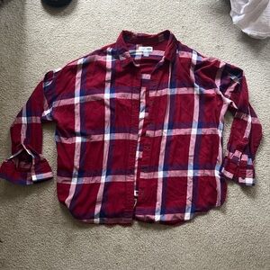 Old Navy Red and Blue Plaid Shirt